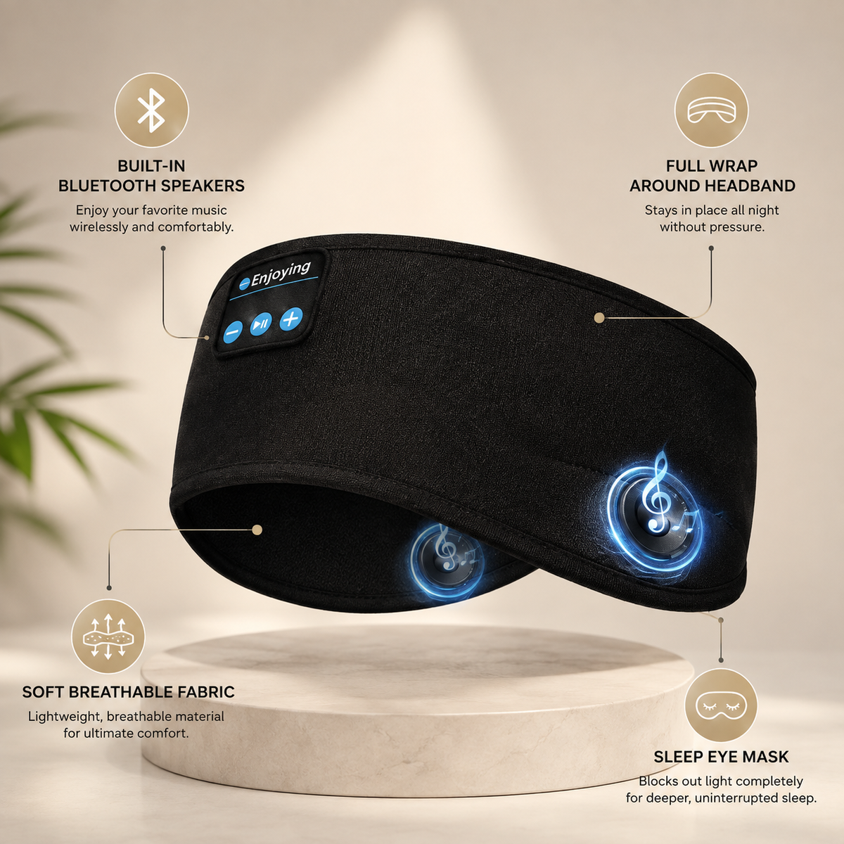 Prestige Lane™ Sport & Sleep Bluetooth Headband