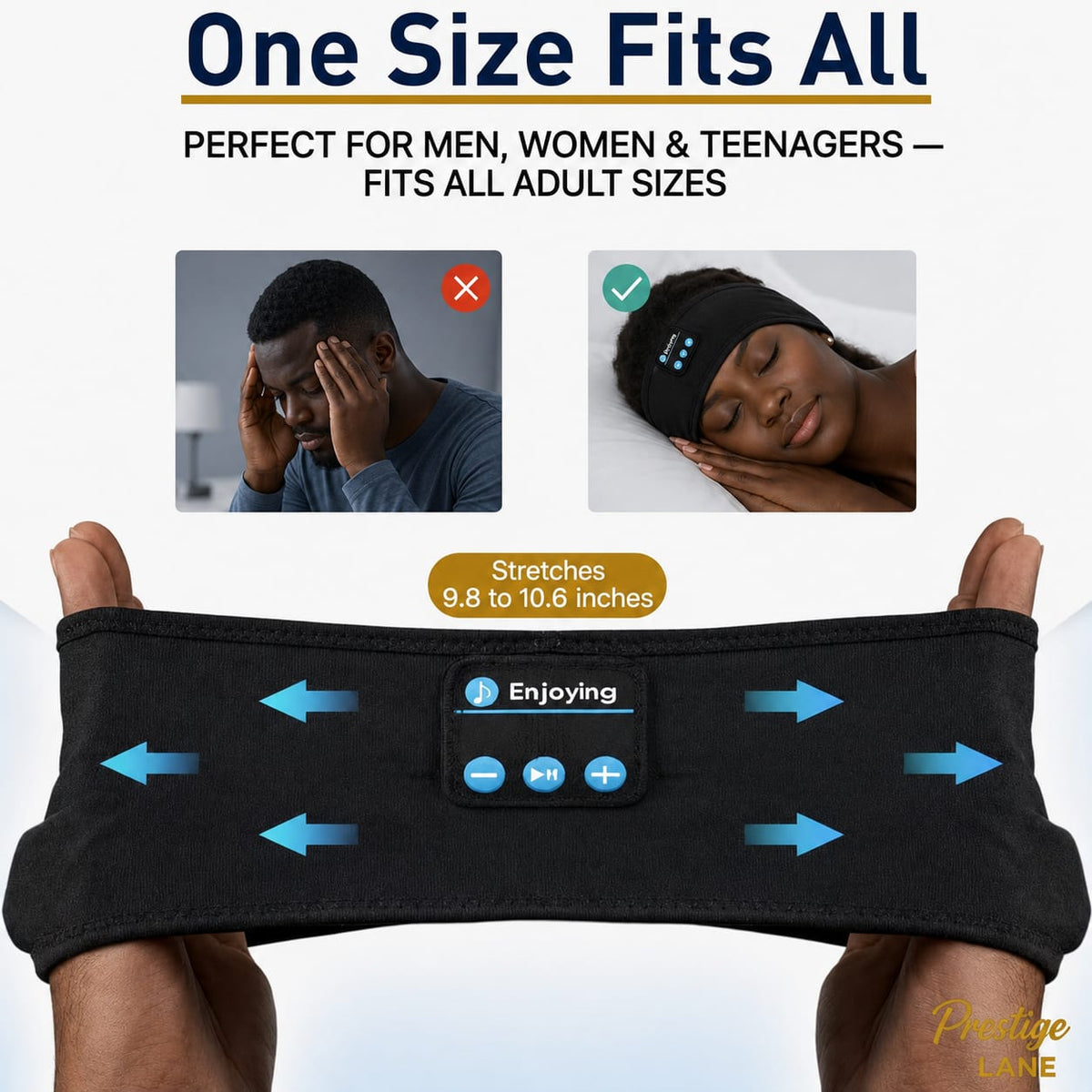 Prestige Lane™ Sport & Sleep Bluetooth Headband